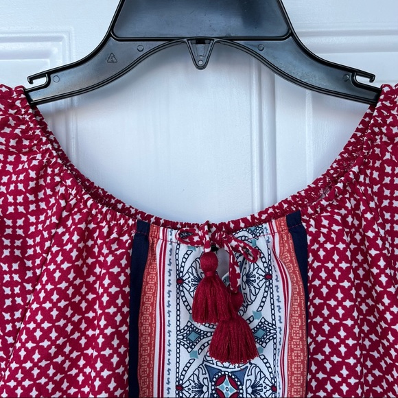 •My Michelle Girls• Patterned Ling Sleeve Boho Romper - Size Large - Picture 3 of 8